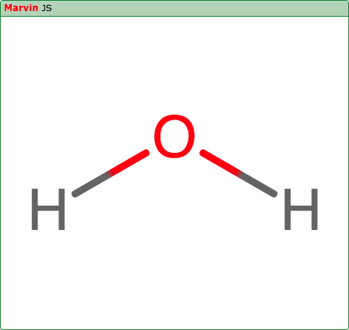 answer key with a water molecule filling the drawing area.