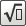 square root button