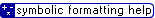 symbolic formatting help button